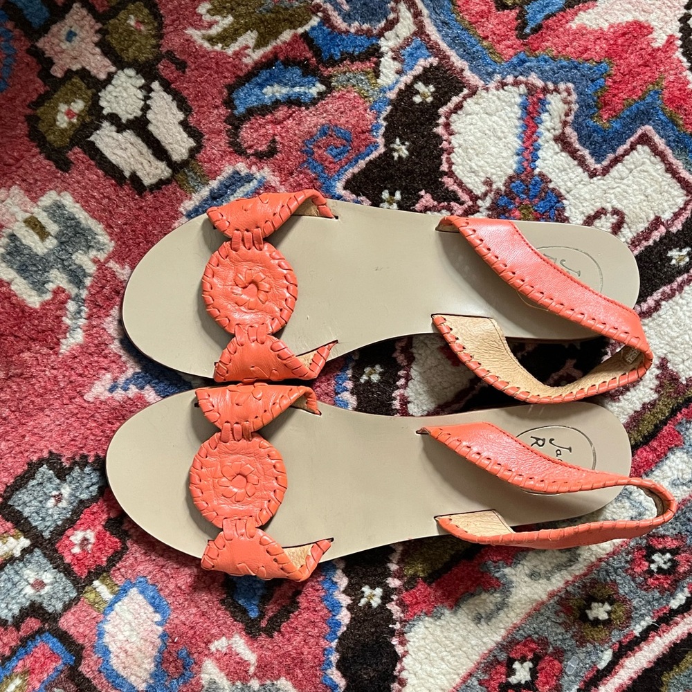 Jack Rogers coral sandal, 8.5